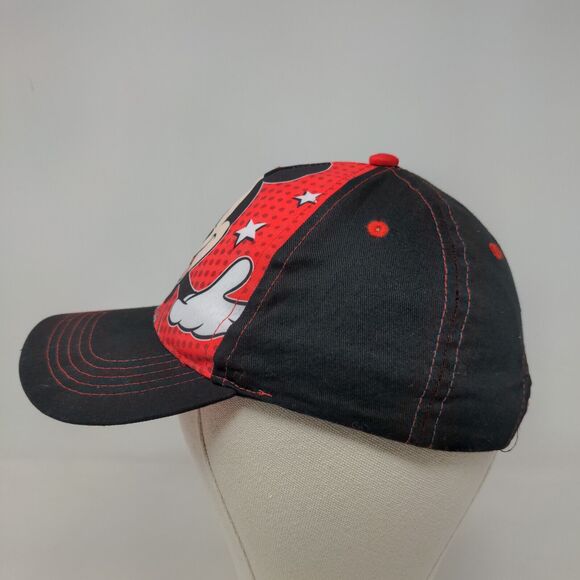 Disney Mickey Mouse Boy's Snapback Hat Black Red OSFA Graphic Logo - Picture 3 of 9